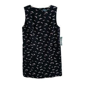 Modcloth Halloween Bats Black and White Sleeveless Sheath Dress Size Large
